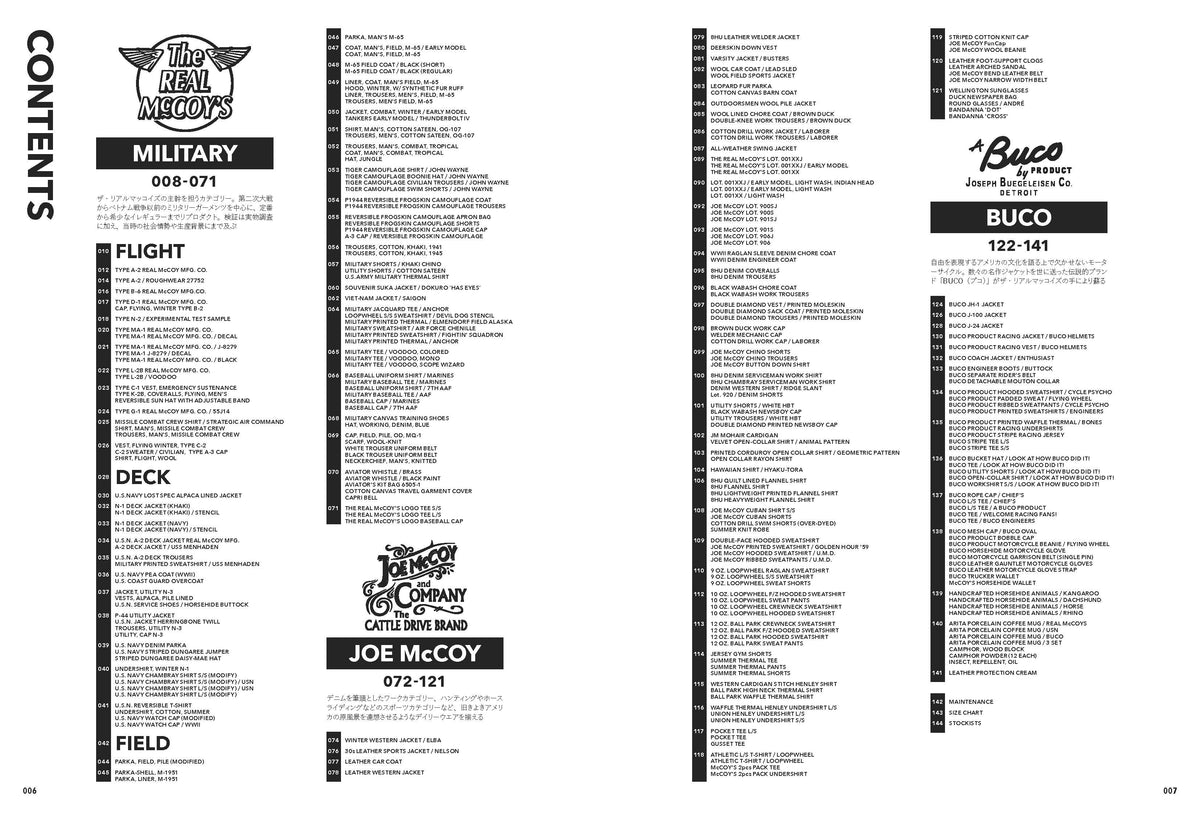 The REAL McCOY'S 2027（2026/10/29発売）