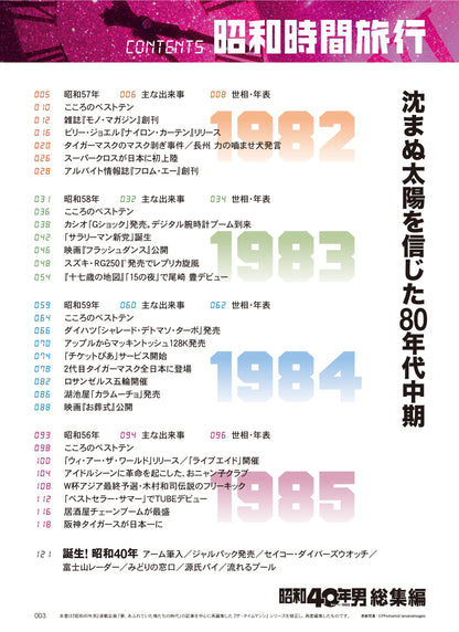 【電子版のみ商品】昭和40年男総集編『昭和時間旅行  ～こころのベストテン1982-1985～』（2025/12/11発売）
